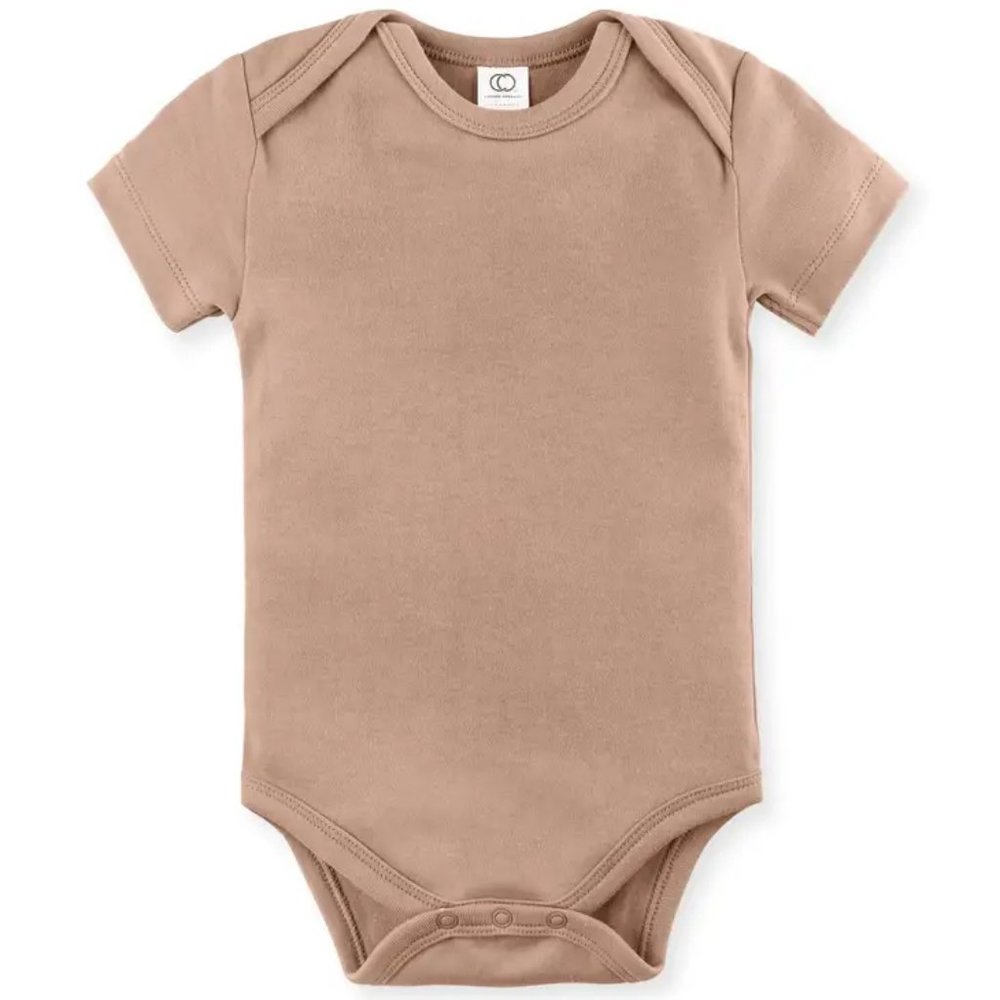 Organic Baby Short Sleeve Classic Bodysuit | Truffle